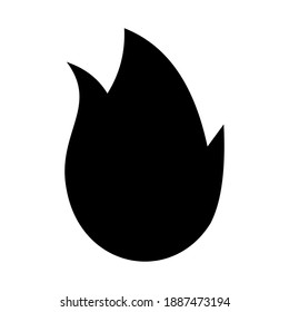Icono de fuego aislado en fondo blanco
