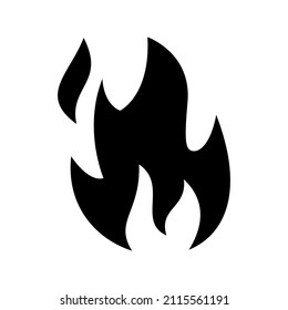 Fire icon isolated on white background