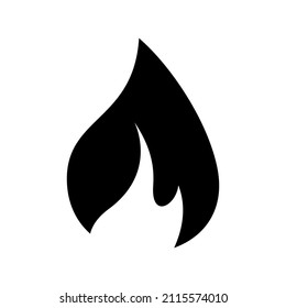 Feuersymbol einzeln auf weißem Hintergrund