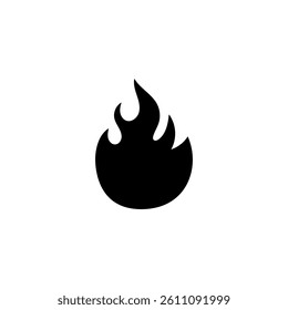 Fire icon isolated on white background.