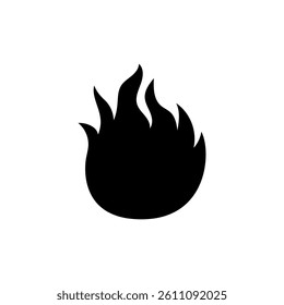 Fire icon isolated on white background.