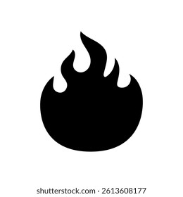 Fire icon isolated on white background.