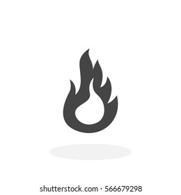 Fire icon isolated on white background. Fire vector logo. Flat design style. Modern vector pictogram for web graphics - stock vector