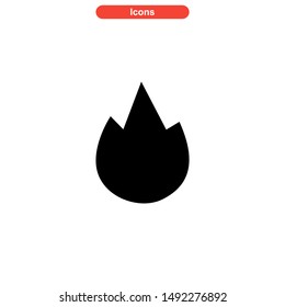 fire icon isolated sign symbol vector illustration - high quality black style vector icons
