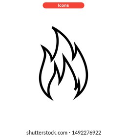 fire icon isolated sign symbol vector illustration - high quality black style vector icons
