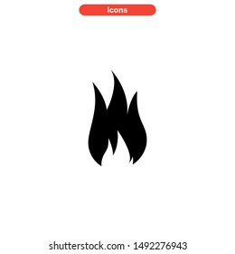 fire icon isolated sign symbol vector illustration - high quality black style vector icons
