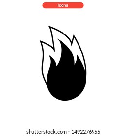 fire icon isolated sign symbol vector illustration - high quality black style vector icons
