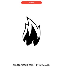 fire icon isolated sign symbol vector illustration - high quality black style vector icons
