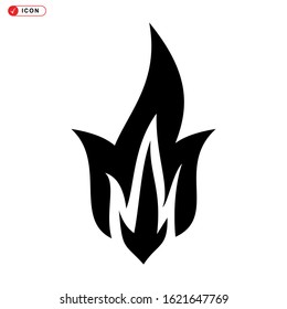 fire icon isolated sign symbol vector illustration - high quality black style vector icons
