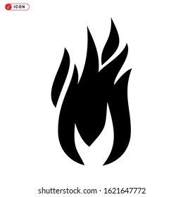 fire icon isolated sign symbol vector illustration - high quality black style vector icons
