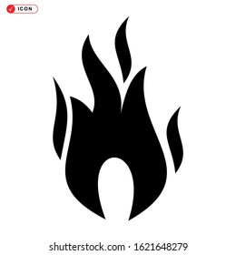 fire icon isolated sign symbol vector illustration - high quality black style vector icons
