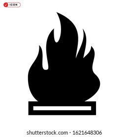 fire icon isolated sign symbol vector illustration - high quality black style vector icons
