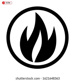 fire icon isolated sign symbol vector illustration - high quality black style vector icons
