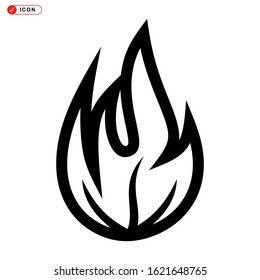 fire icon isolated sign symbol vector illustration - high quality black style vector icons
