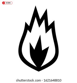 fire icon isolated sign symbol vector illustration - high quality black style vector icons
