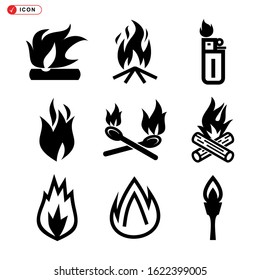 fire icon isolated sign symbol vector illustration - Collection of high quality black style vector icons
