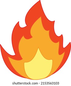 fire icon isolated vector sign flat design