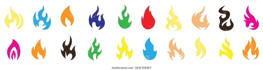 Fire icon kid crayon pencil vector. Childish lightning background. Cheerful kid draw illustration. Cute flame simple doodle art