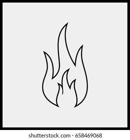 Fire Icon line icon.