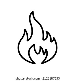 Icono de fuego. estilo de icono de línea. adecuado para el icono de camping. diseño simple editable. vector de plantilla de diseño