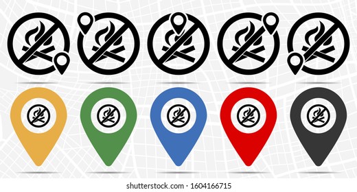 fire, fire icon in location set. Simple glyph, flat illustration element of universal theme icons