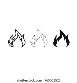 Fire Icon. Fire logo.
