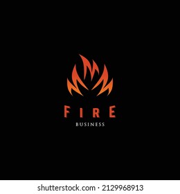 Fire icon logo design inspiration