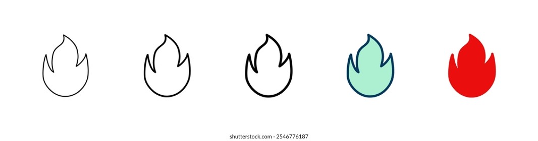 Fire icon logo design. fire sign and symbol