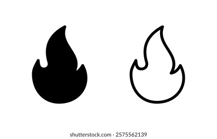 Fire icon logo design. fire sign and symbol