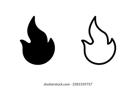 Fire icon logo design. fire sign and symbol