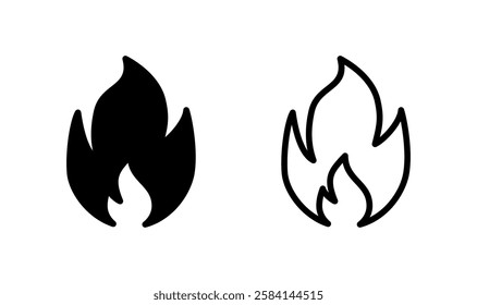 Fire icon logo design. fire sign and symbol