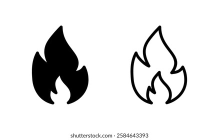 Fire icon logo design. fire sign and symbol