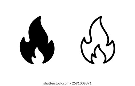 Fire icon logo design. fire sign and symbol