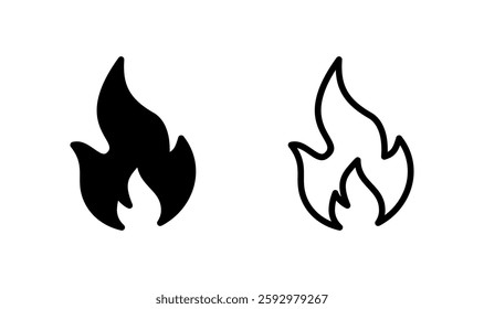 Fire icon logo design. fire sign and symbol