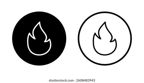 Fire icon logo design. fire sign and symbol