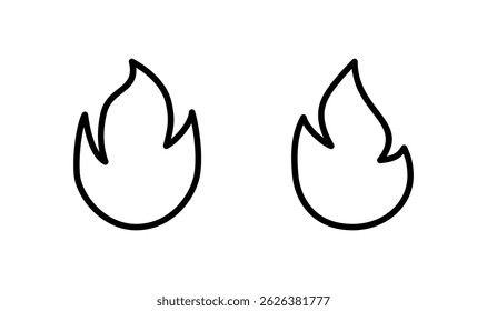 Fire icon logo design. fire sign and symbol