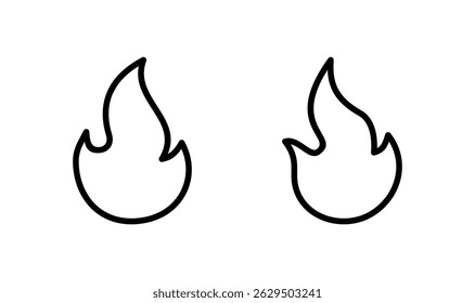 Fire icon logo design. fire sign and symbol
