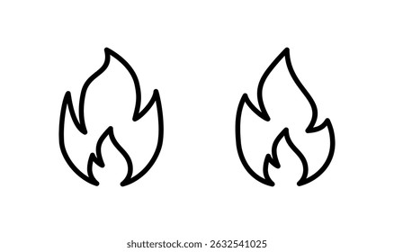 Fire icon logo design. fire sign and symbol