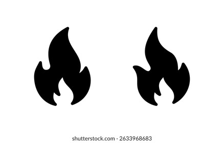 Fire icon logo design. fire sign and symbol