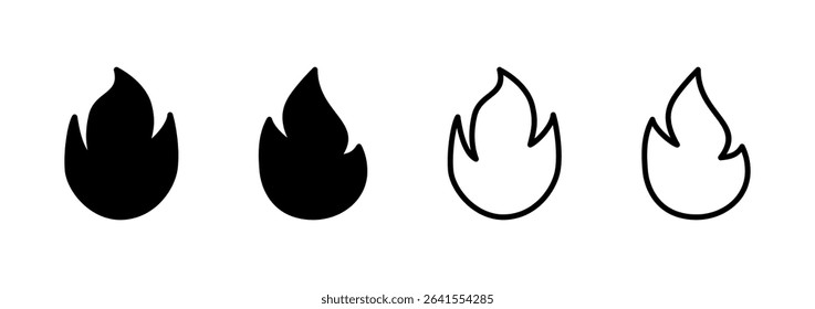 Fire icon logo design. fire sign and symbol