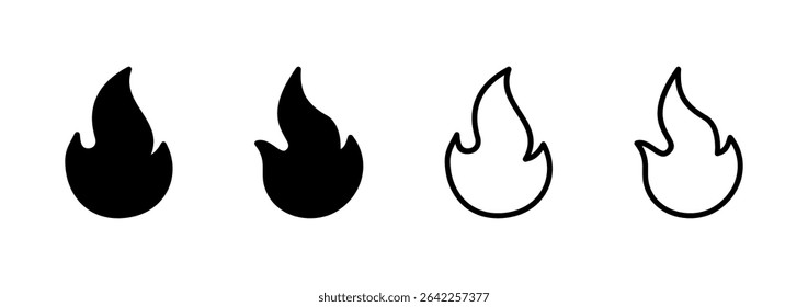 Fire icon logo design. fire sign and symbol