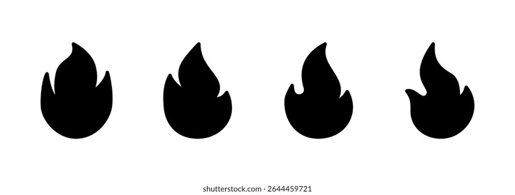 Fire icon logo design. fire sign and symbol