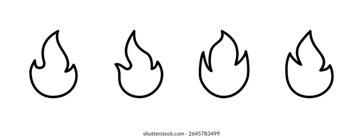 Fire icon logo design. fire sign and symbol