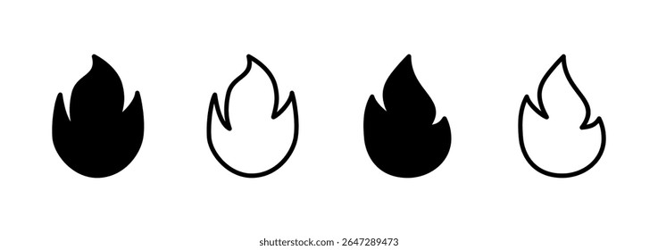 Fire icon logo design. fire sign and symbol