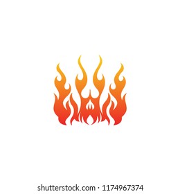 fire icon logo design vector template