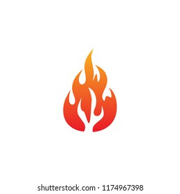 fire icon logo design vector template