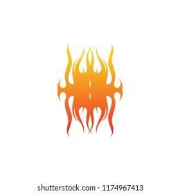 fire icon logo design vector template