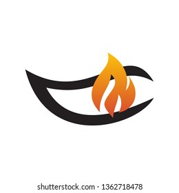 Fire icon logo design vector template