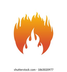 Fire icon logo design vector template