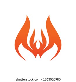 Fire icon logo design vector template